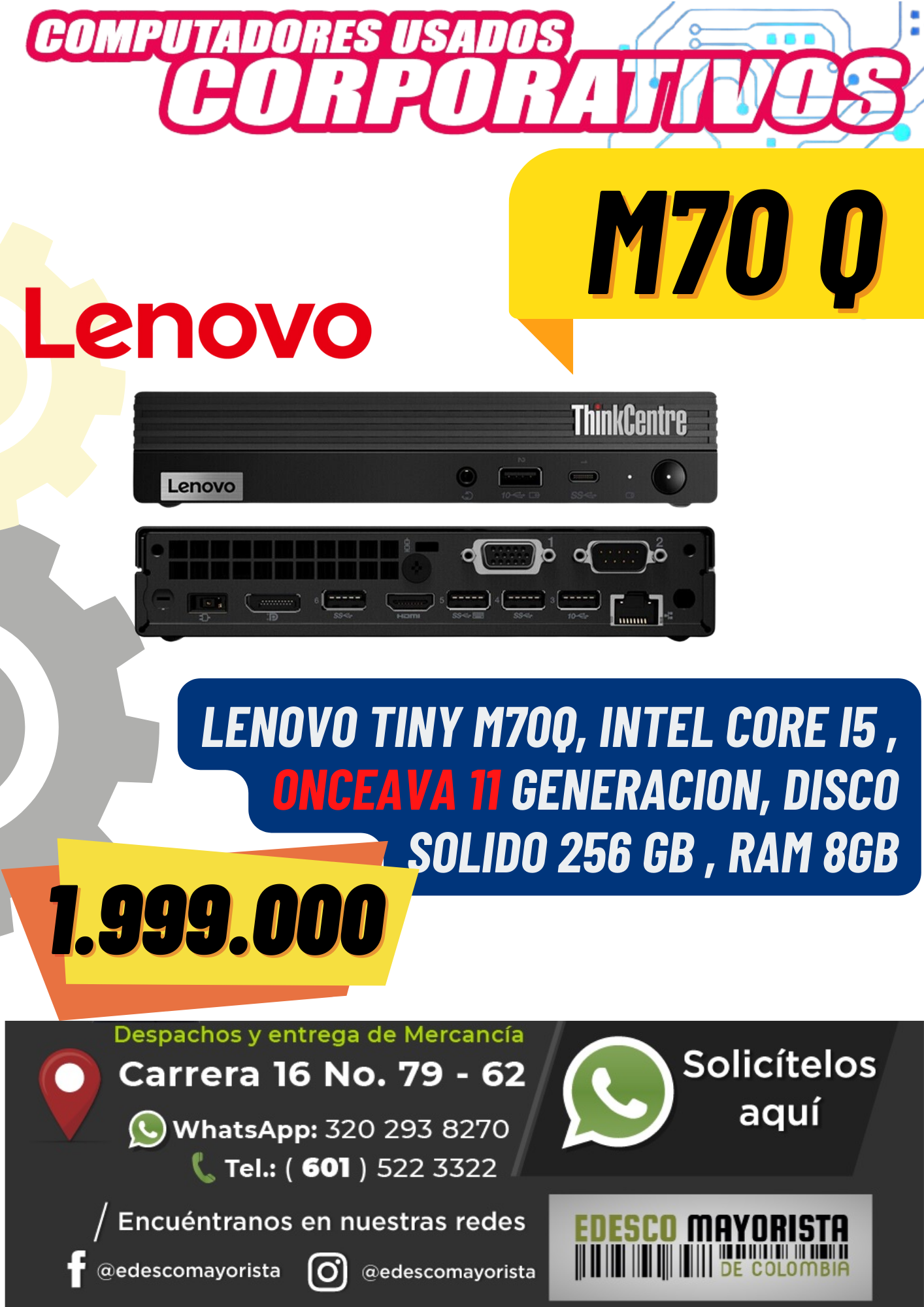 Lenovo M70q onceava generación